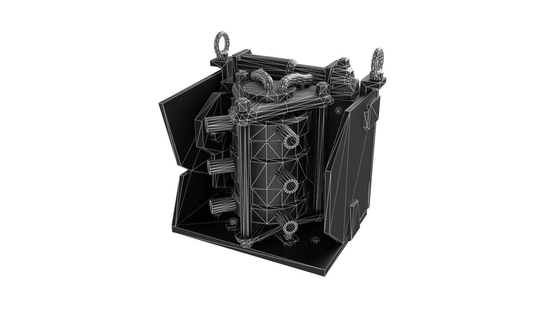 Sci-fi Cooler Low-poly 3D model_5