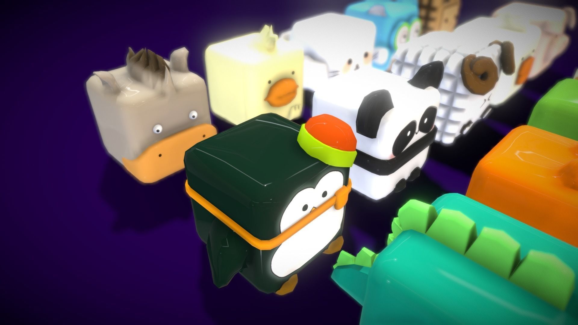 V5 Box Animal Low-poly 3D model_14