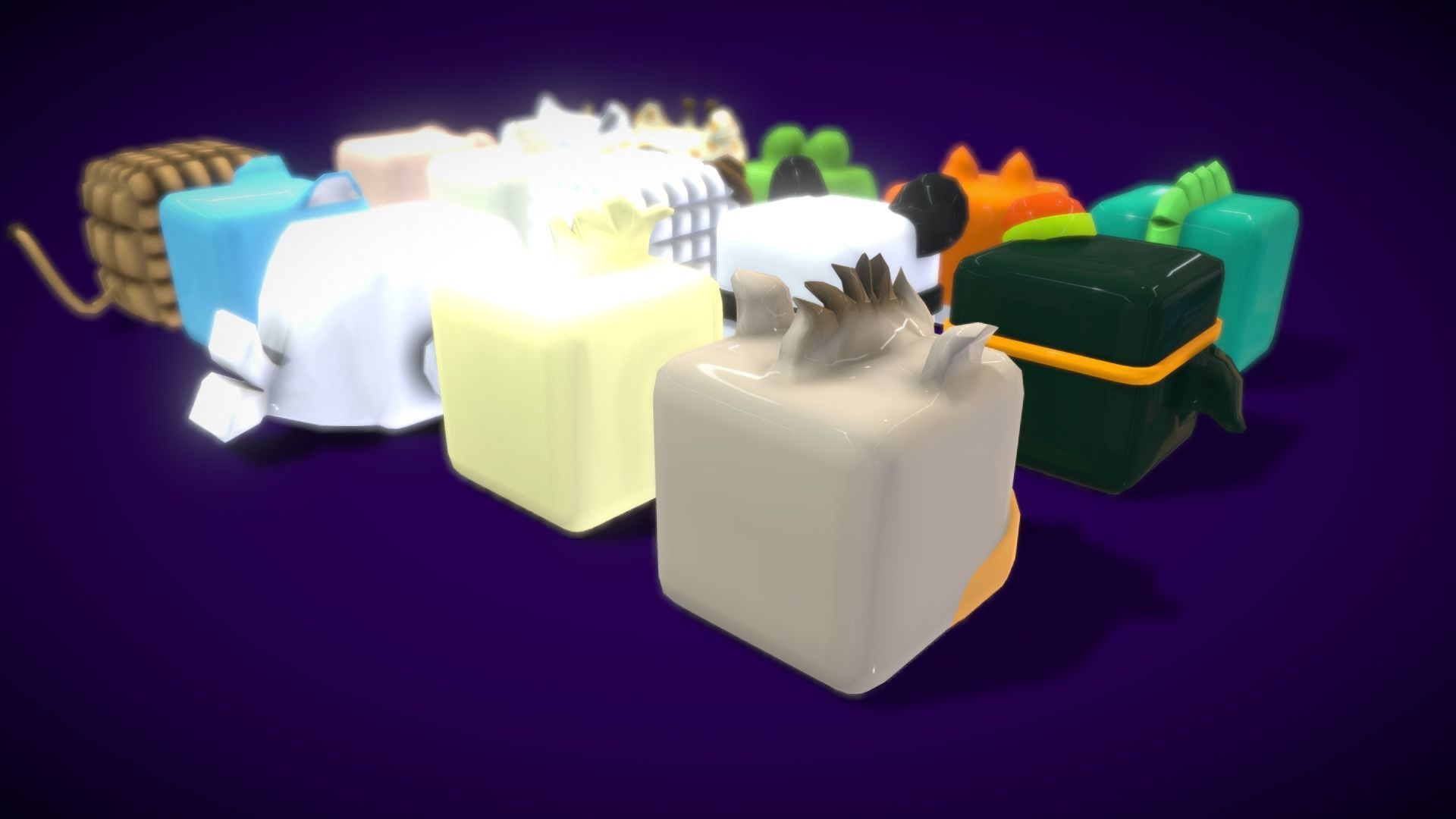 V5 Box Animal Low-poly 3D model_12