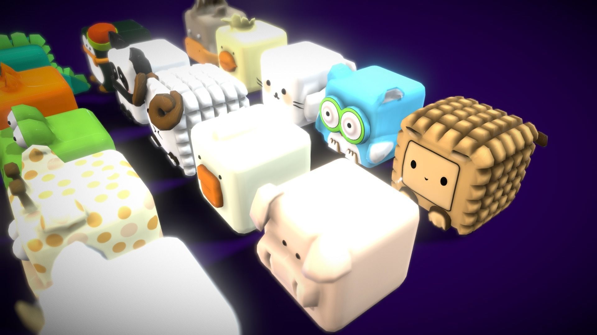 V5 Box Animal Low-poly 3D model_13