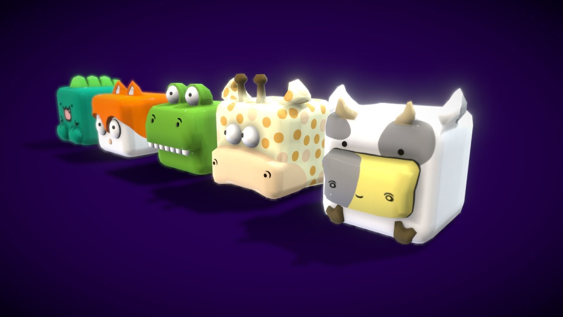 V5 Box Animal Low-poly 3D model_8