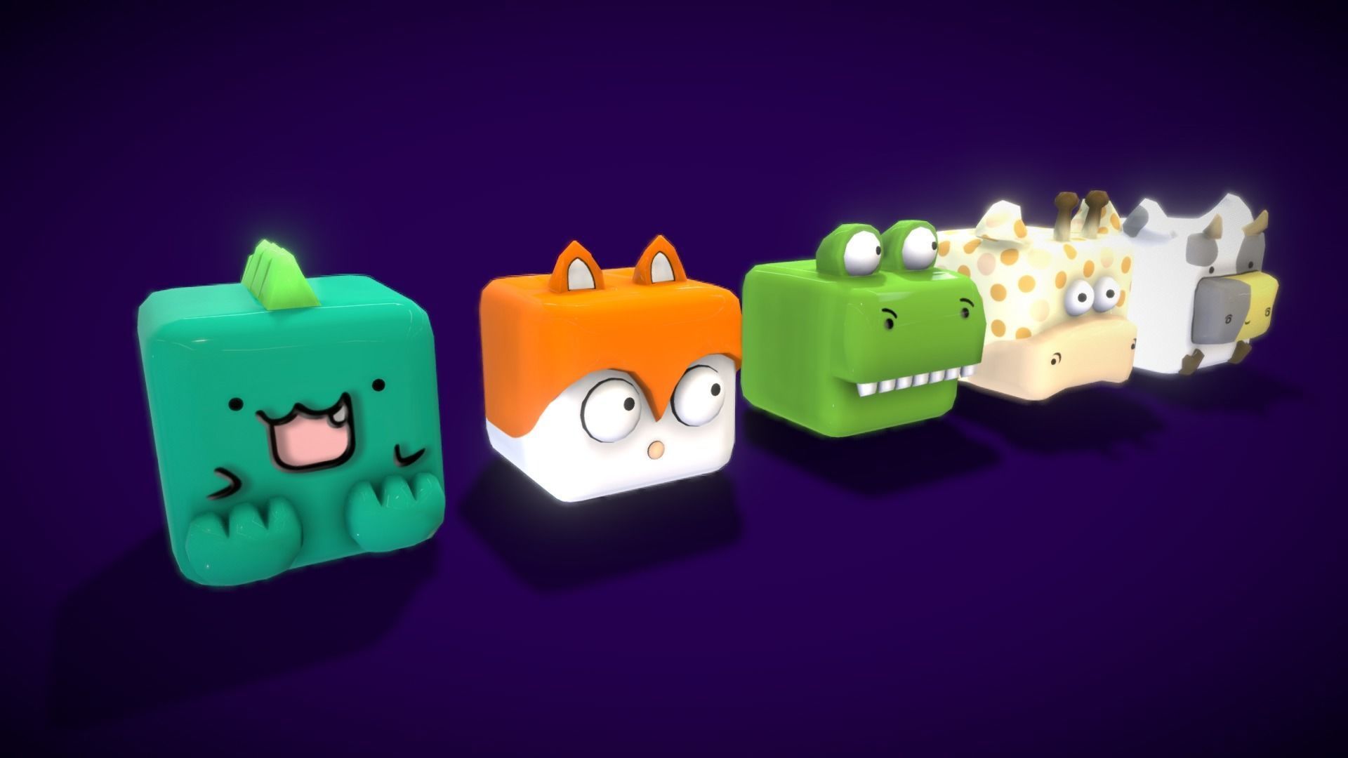 V5 Box Animal Low-poly 3D model_7