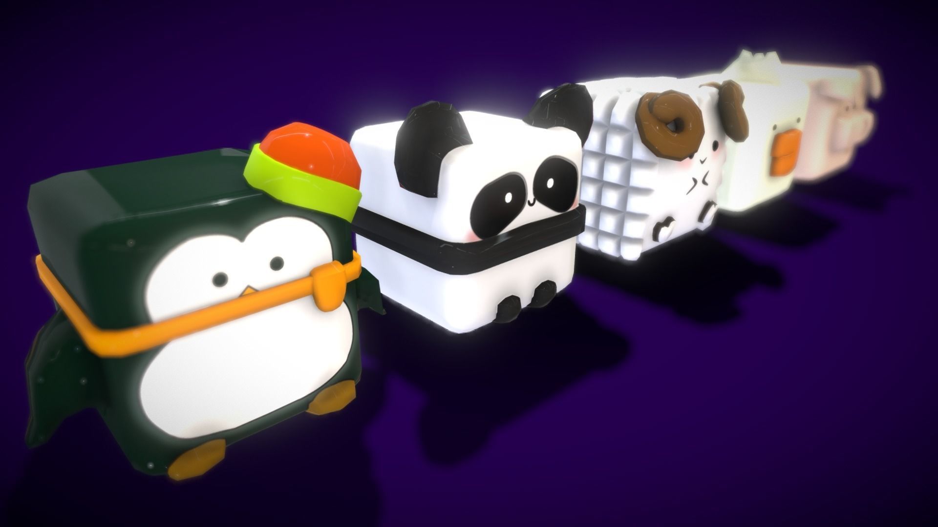 V5 Box Animal Low-poly 3D model_3