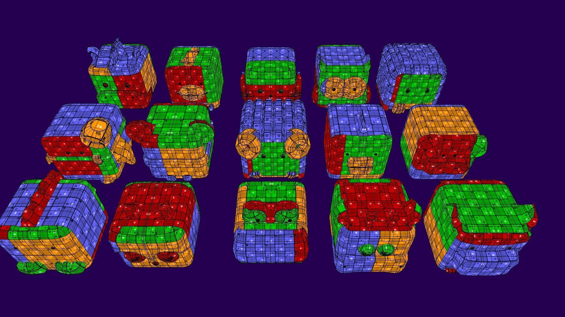 V5 Box Animal Low-poly 3D model_1