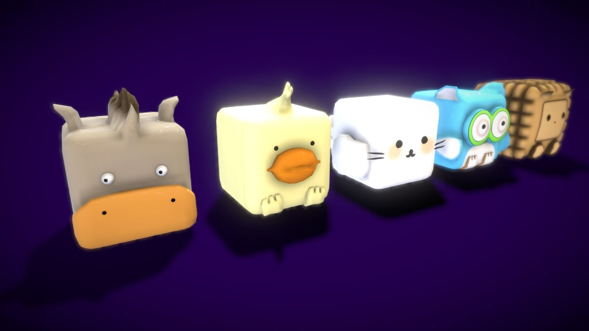 V5 Box Animal Low-poly 3D model_5
