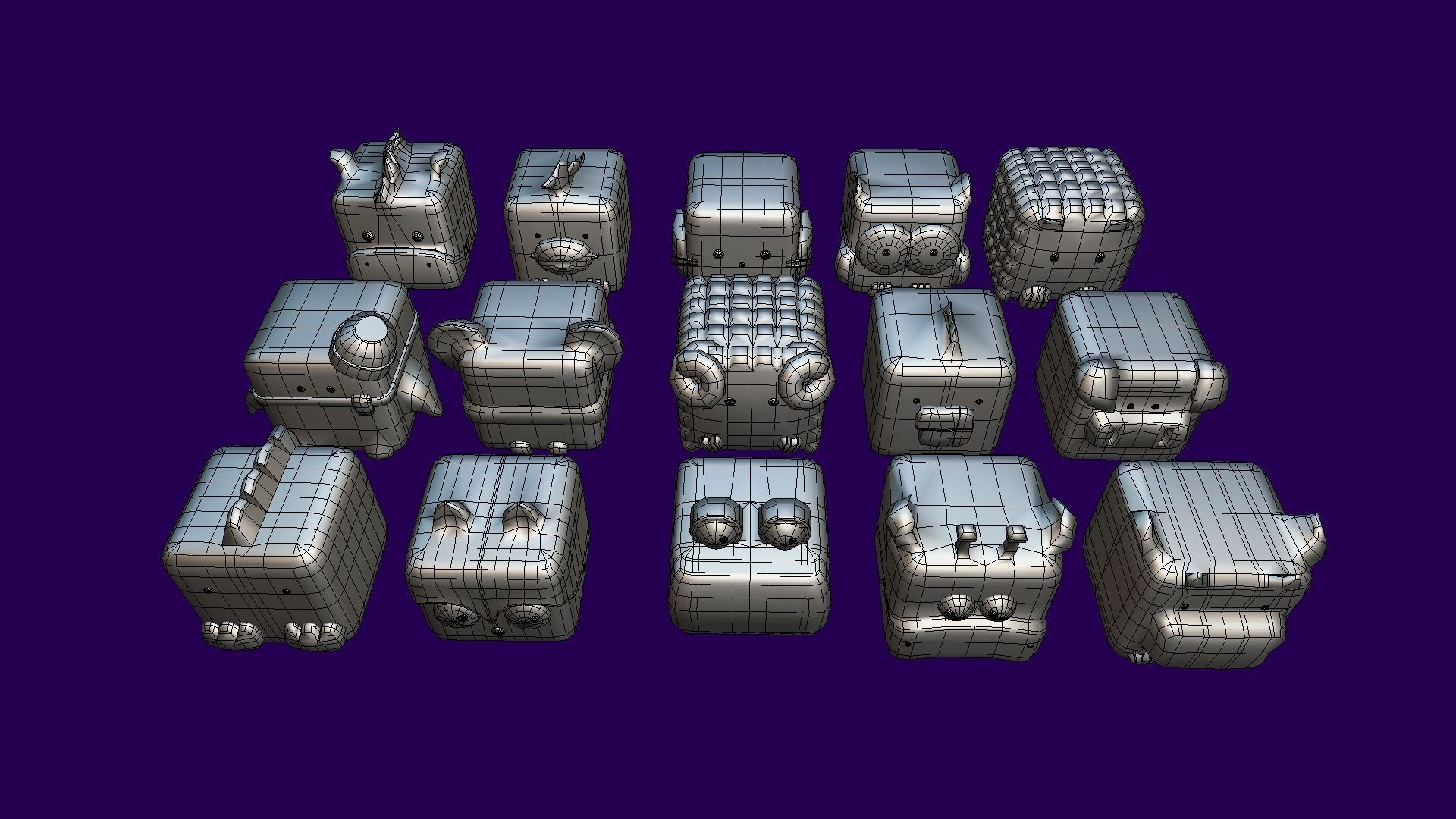 V5 Box Animal Low-poly 3D model_17