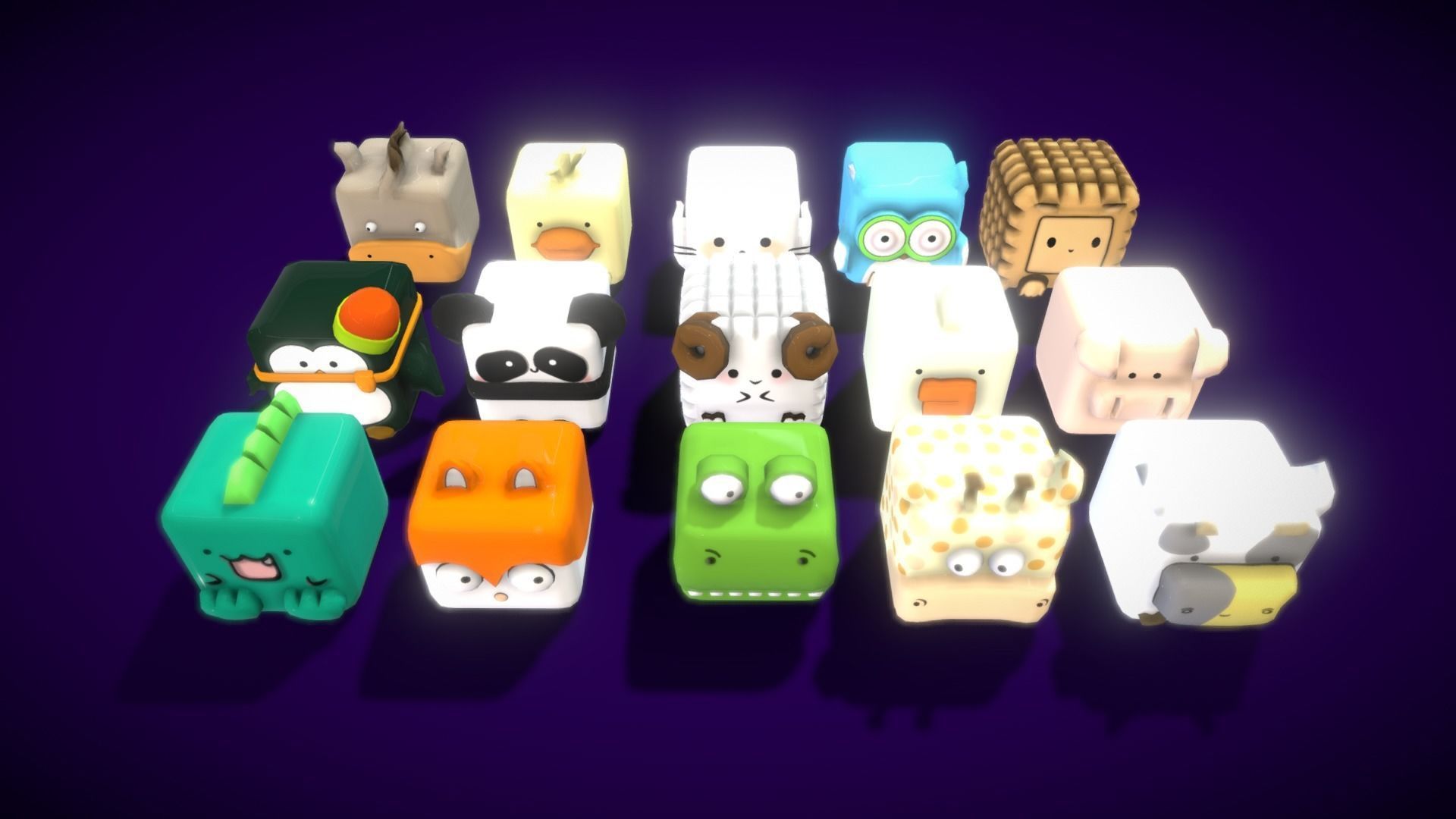 V5 Box Animal Low-poly 3D model_15