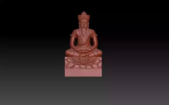 monk in hundi religion  3D print model