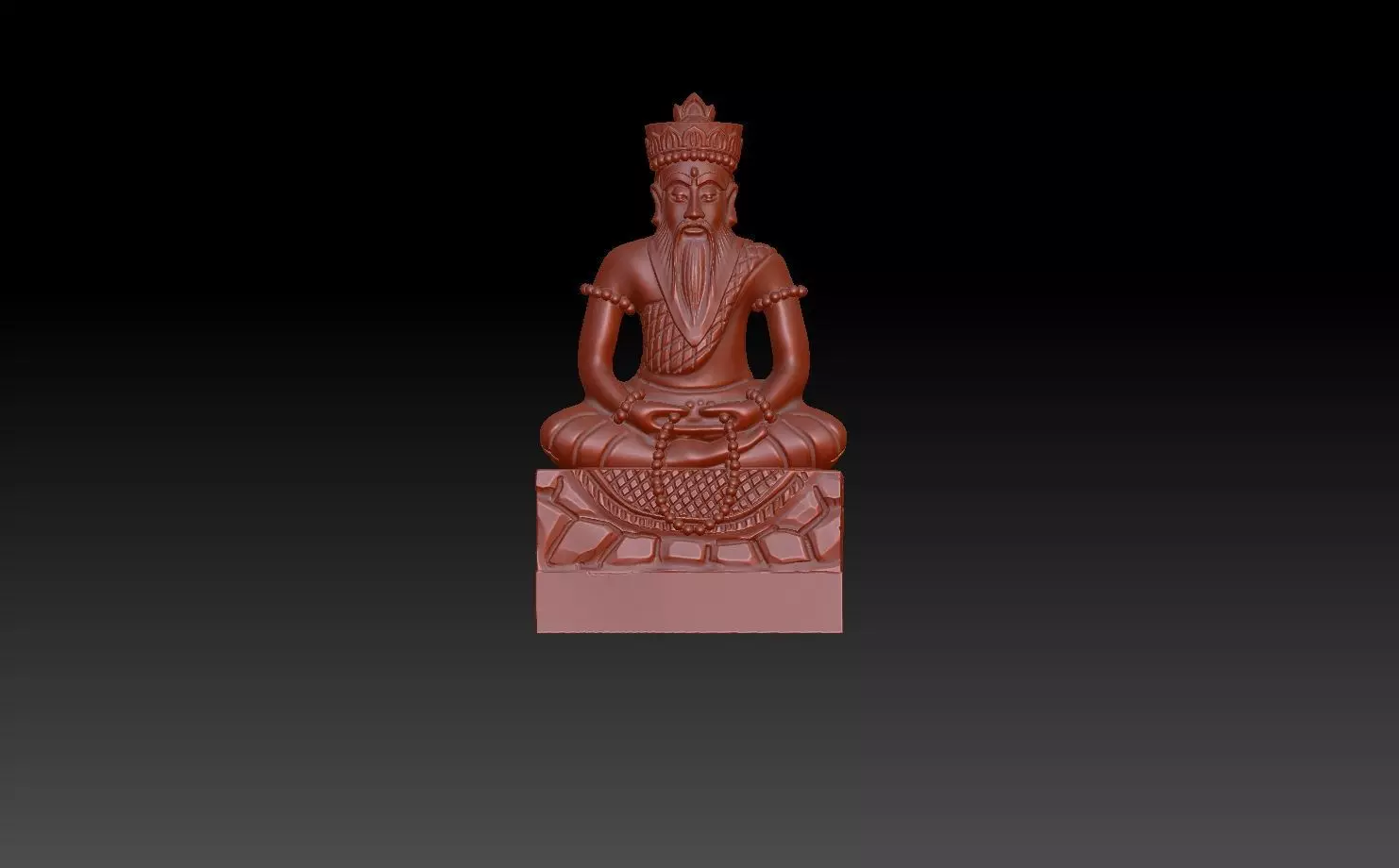 monk in hundi religion 3D print model