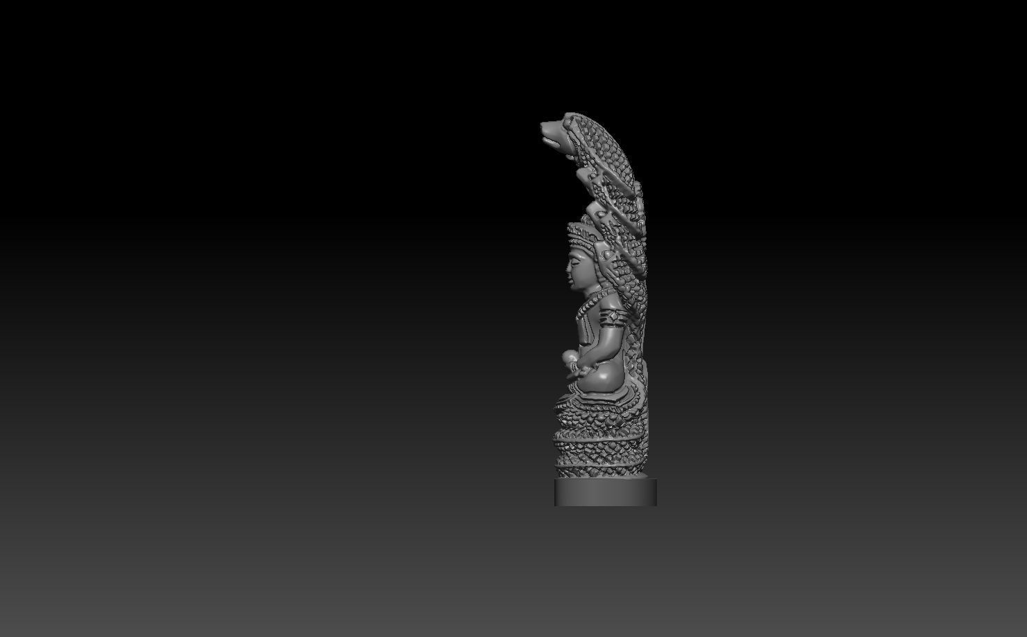 buddha with jewelery meditation under 7 heads dragon style 3D print model_1