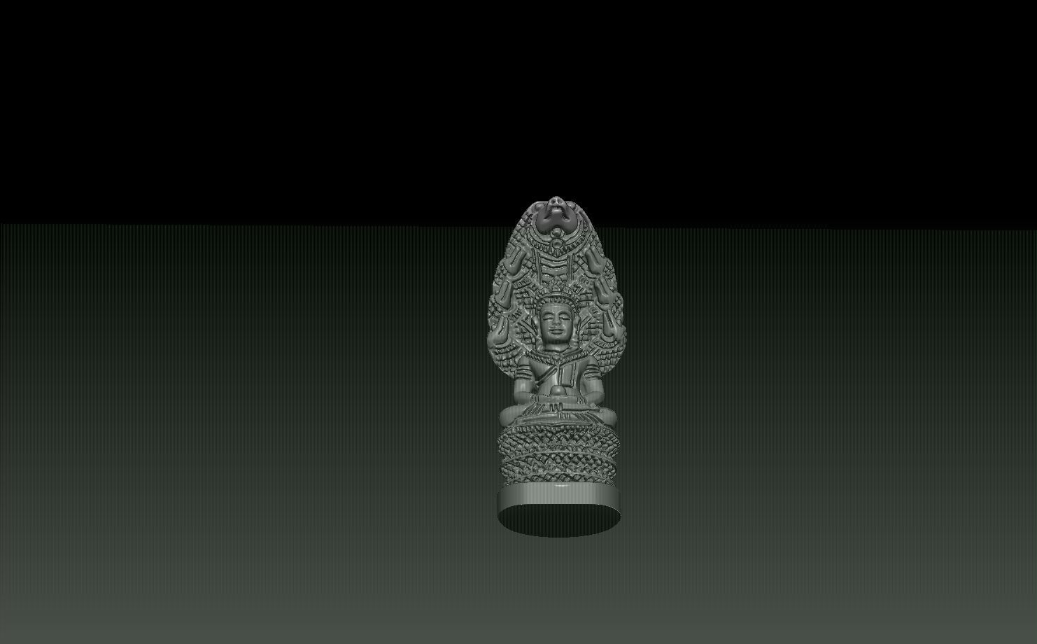 buddha with jewelery meditation under 7 heads dragon style 3D print model_2