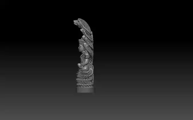 buddha with jewelery meditation under 7 heads dragon style