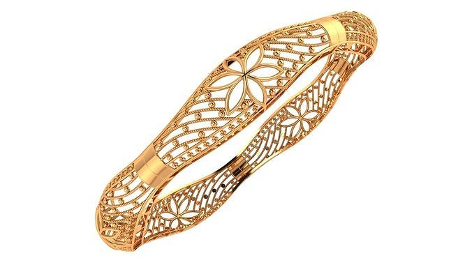 1291 14 Kuwaiti Stylish Bangle 3D print model