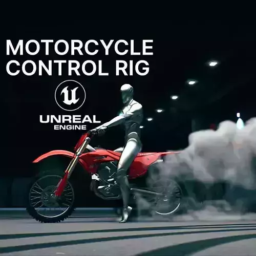 Motorcycle Control Rig for Unreal Engine 3D model