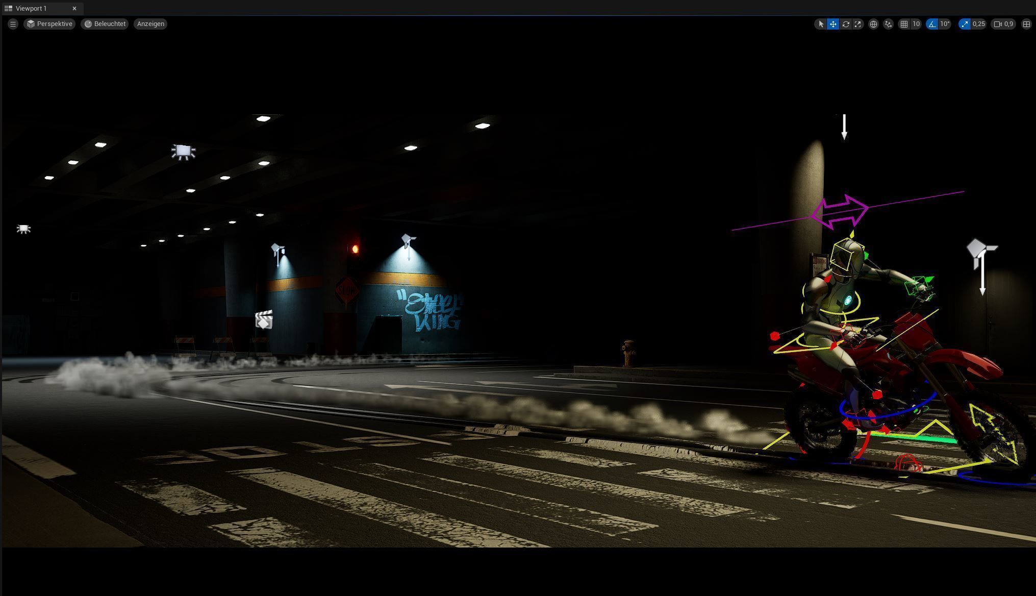 Motorcycle Control Rig for Unreal Engine 3D model_7