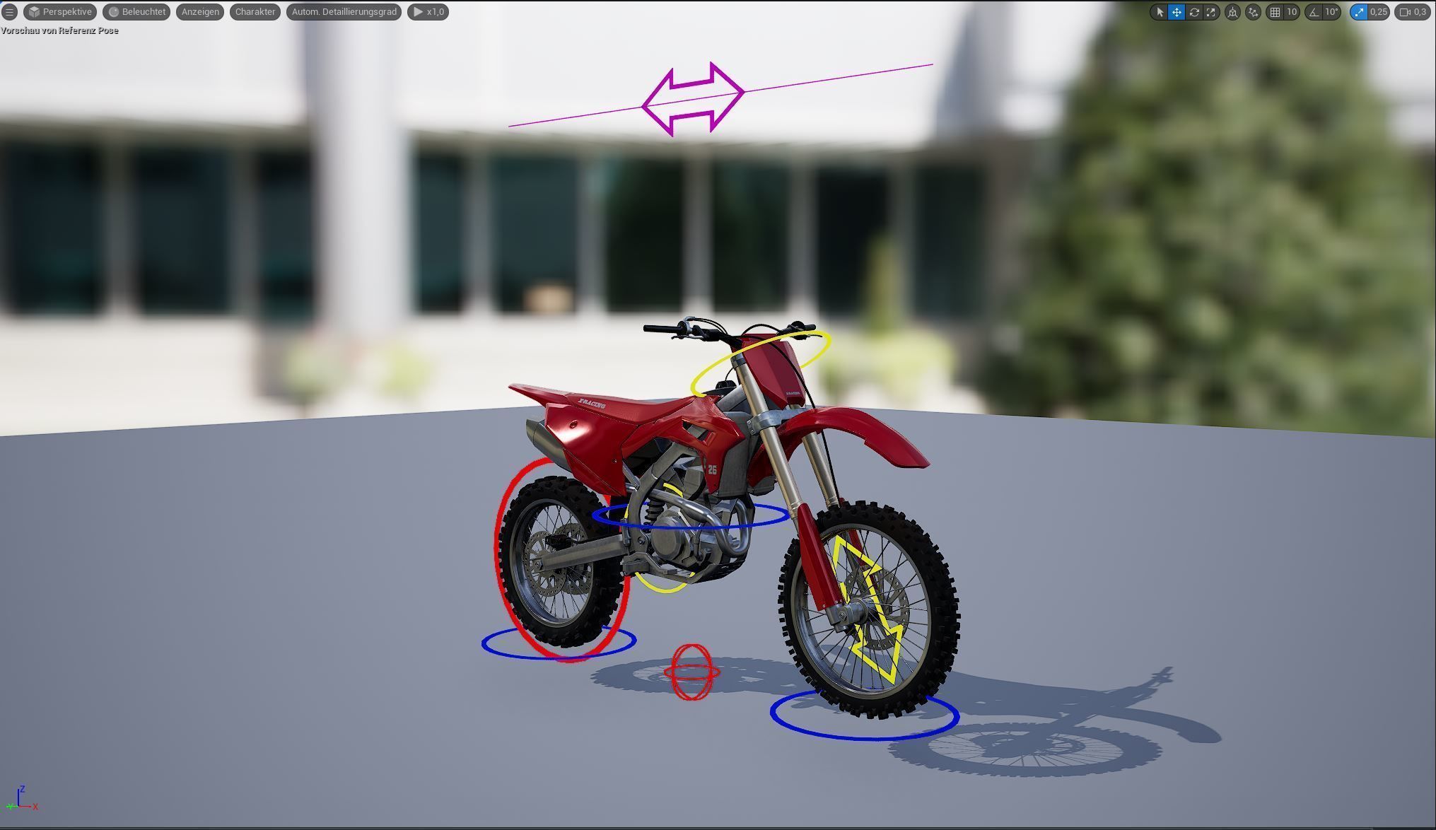 Motorcycle Control Rig for Unreal Engine 3D model_4