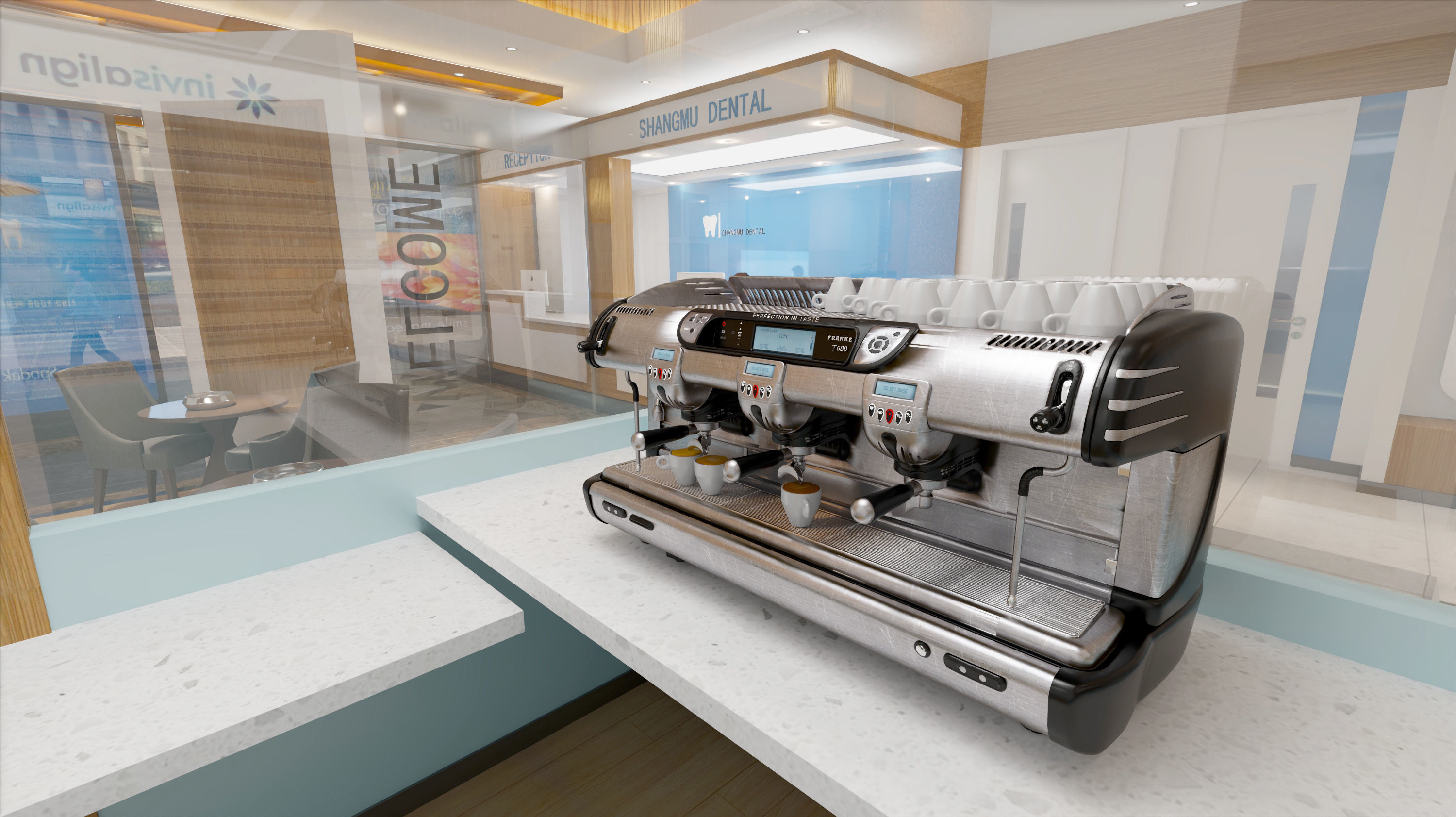 Privet Dental clinic - reception - medical care 3D model_7