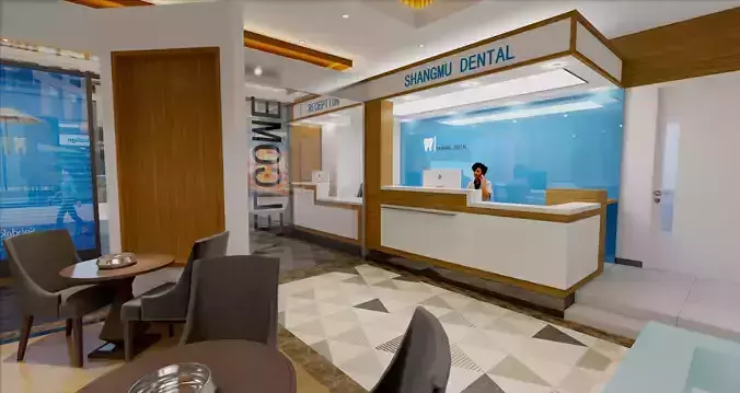 Privet Dental clinic - reception - medical care 3D model