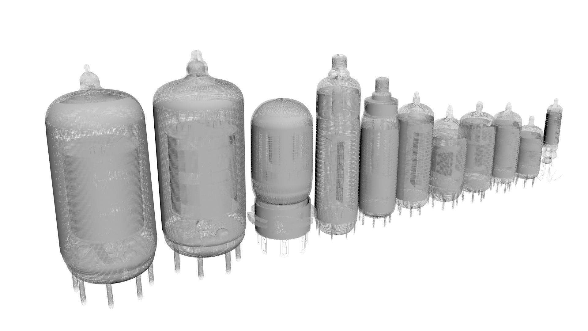 Vacuum Tubes Set 3D model_72