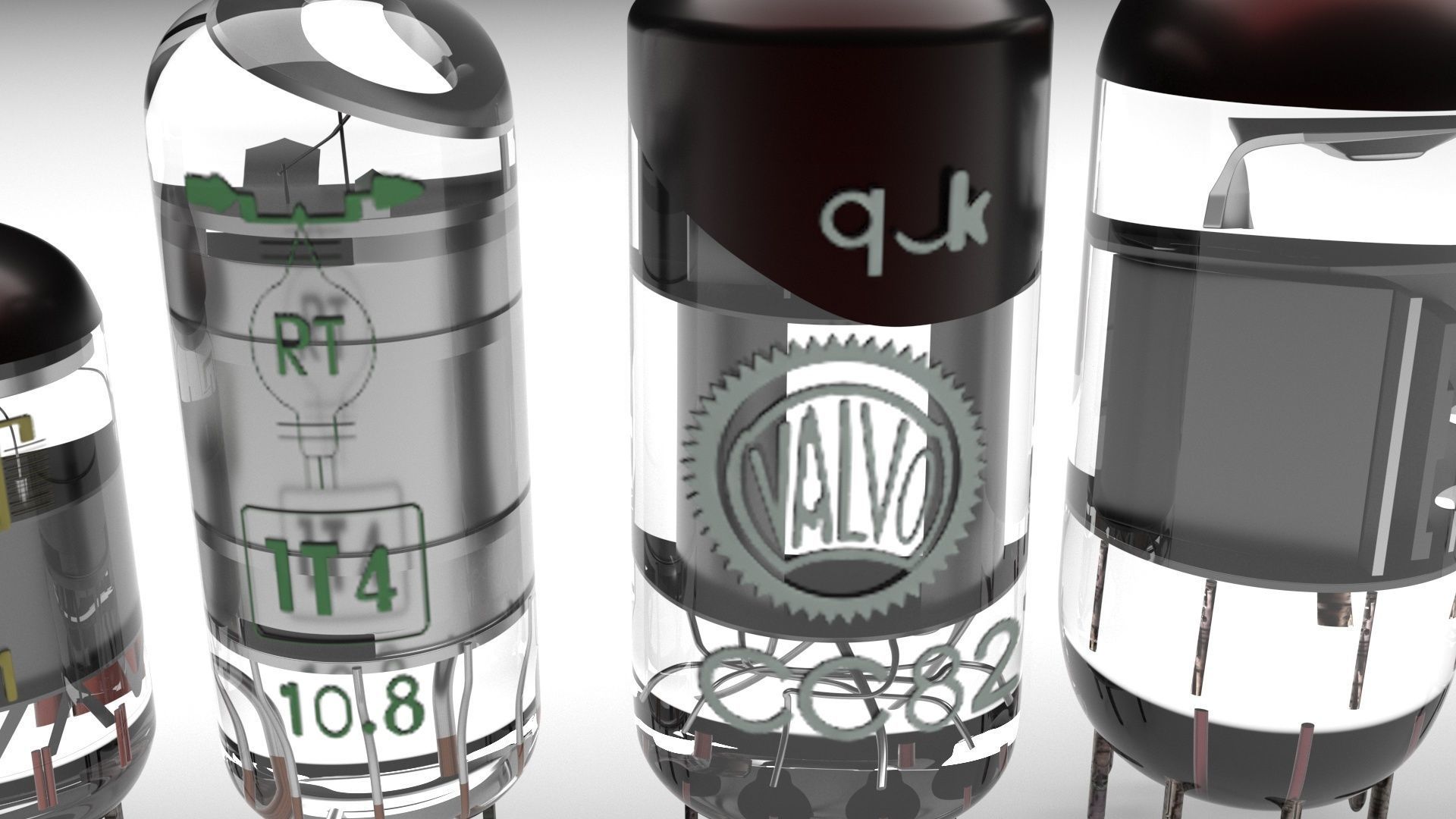 Vacuum Tubes Set 3D model_6
