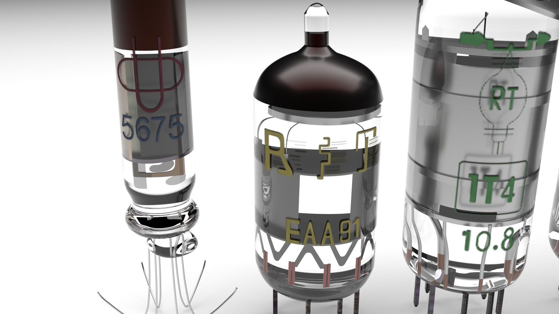 Vacuum Tubes Set 3D model_5