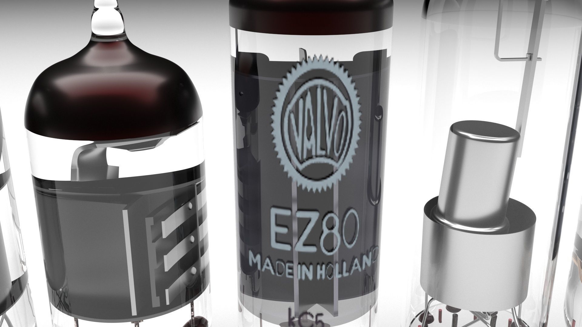 Vacuum Tubes Set 3D model_7