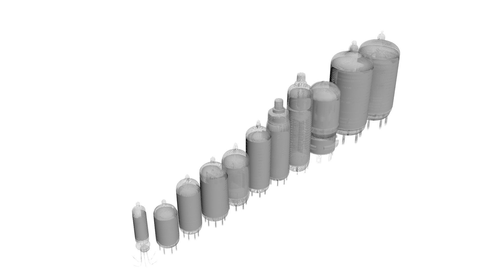 Vacuum Tubes Set 3D model_70