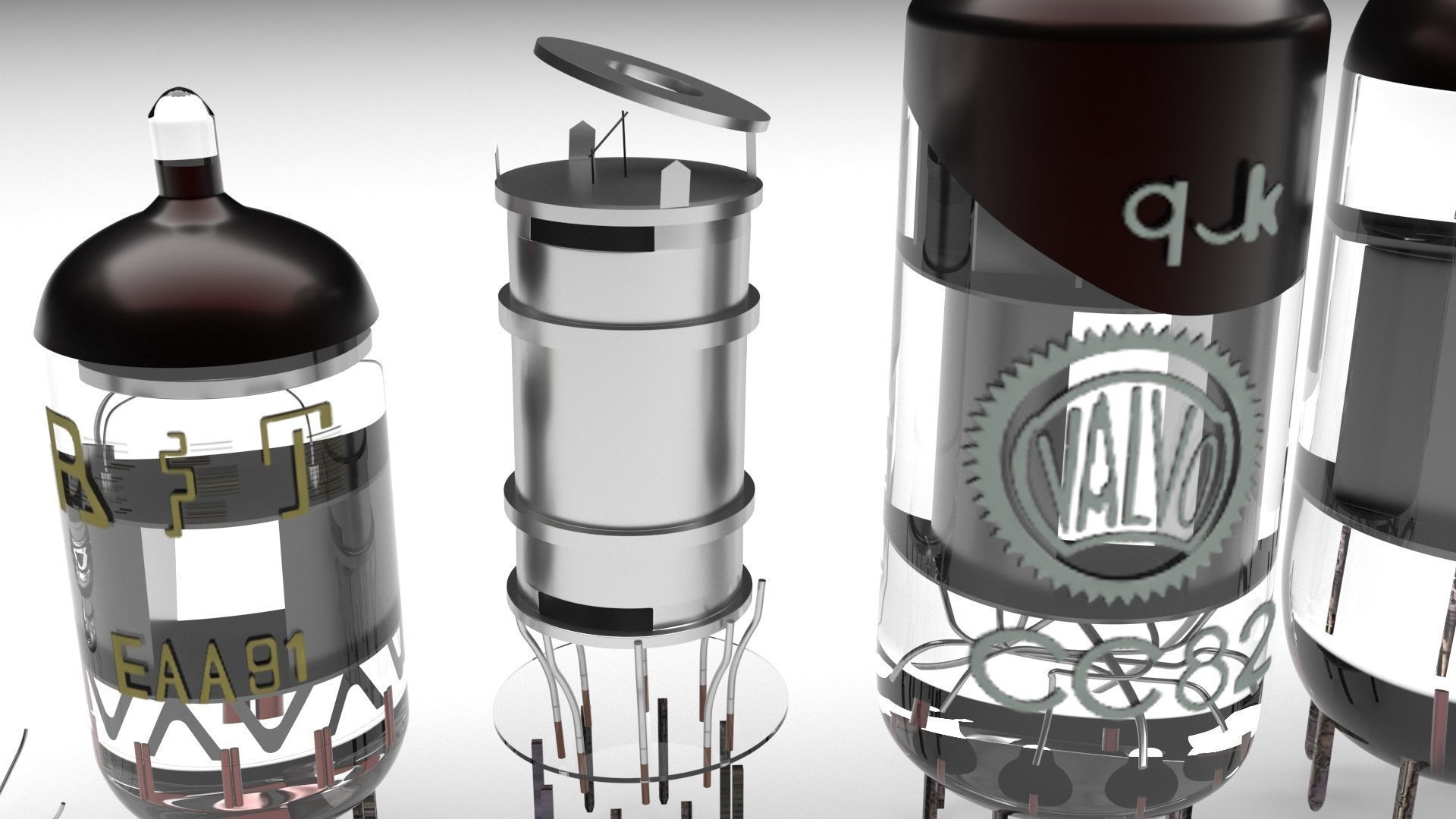 Vacuum Tubes Set 3D model_12