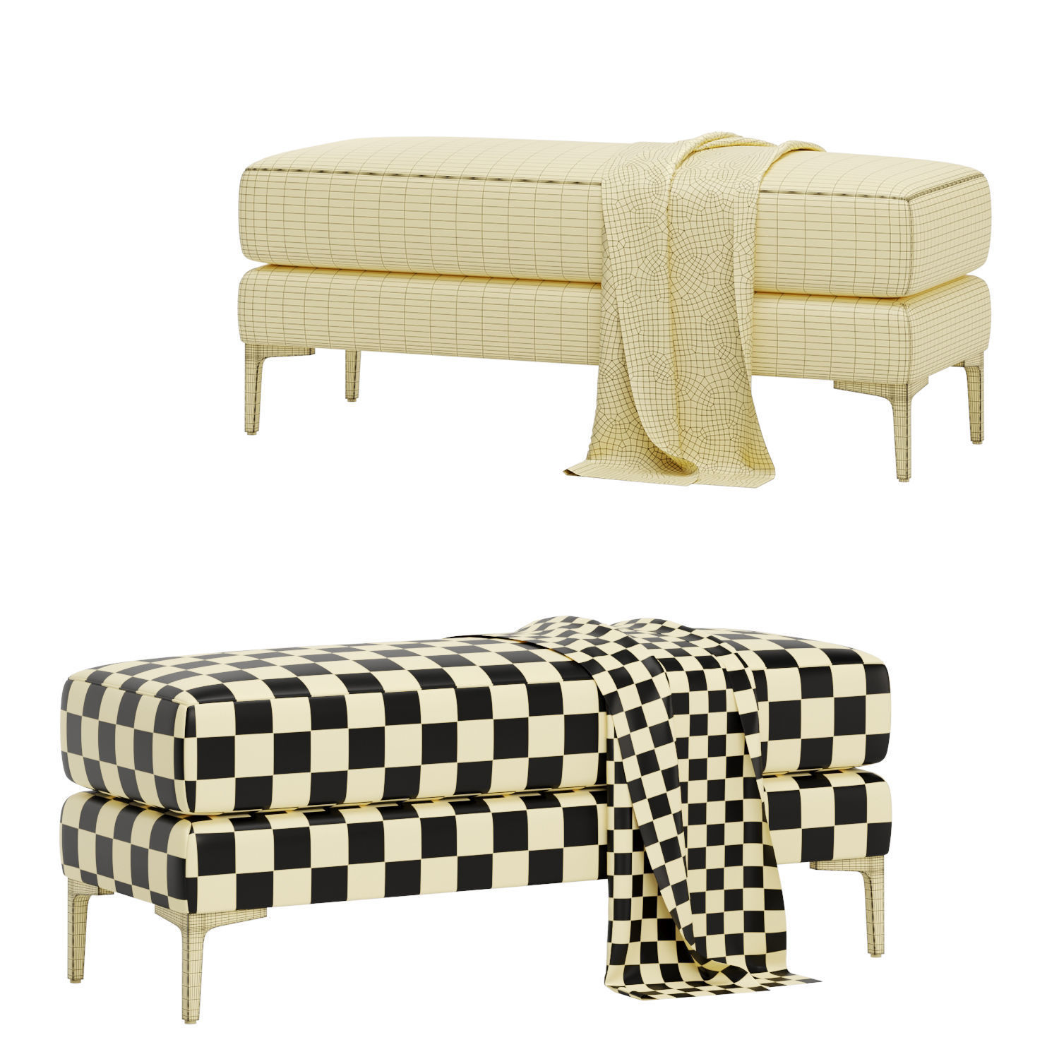 Lennie Bench 3D model_5