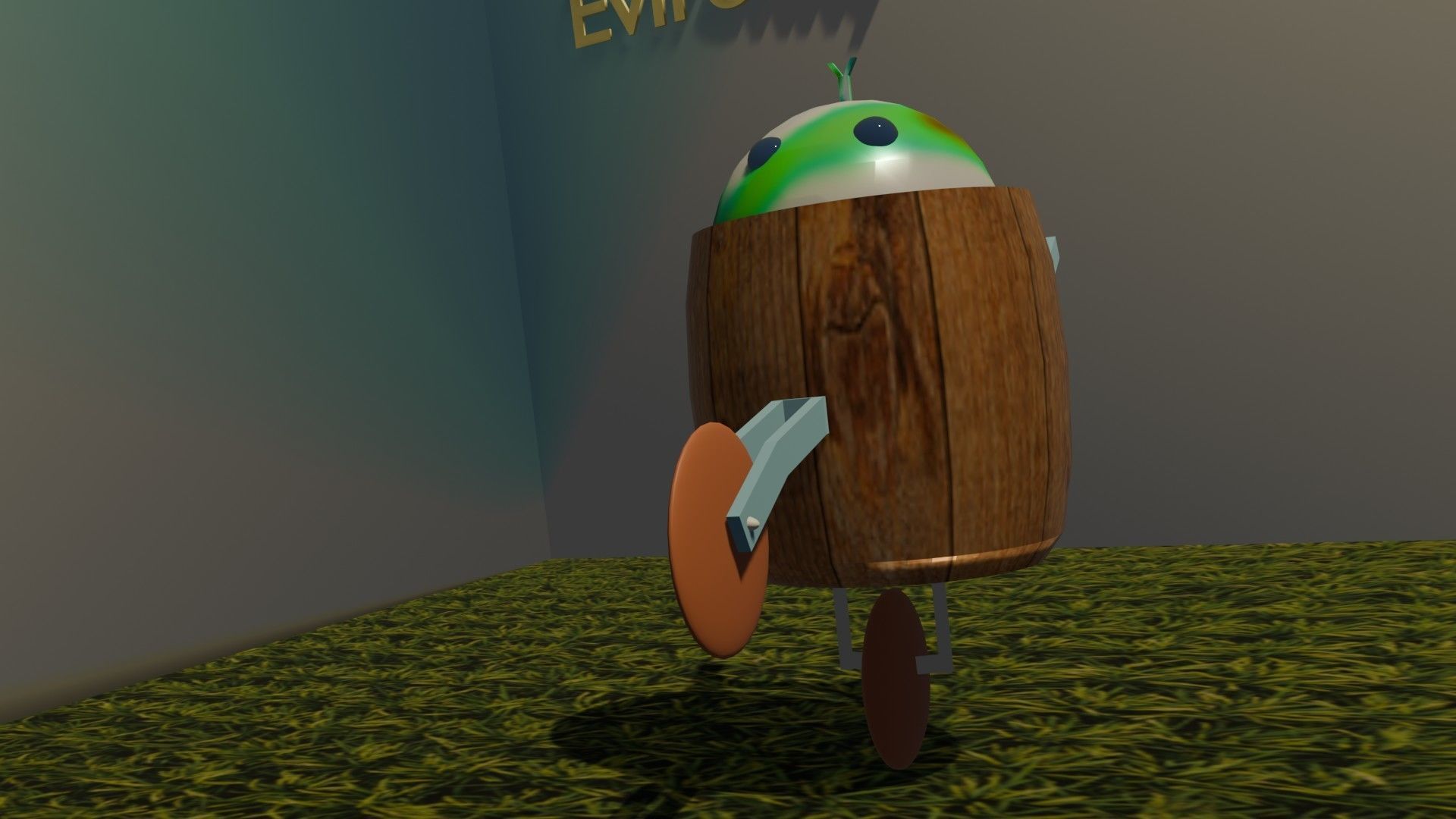 Evironny  model 001 Low-poly 3D model_4