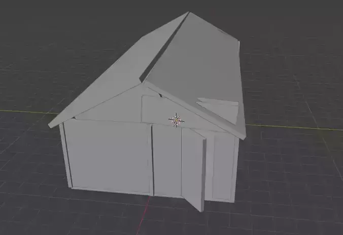 Village house game ready low poly