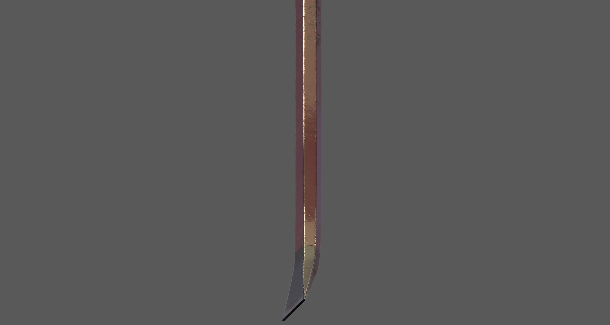 Classic Crowbar Low-poly 3D model_5