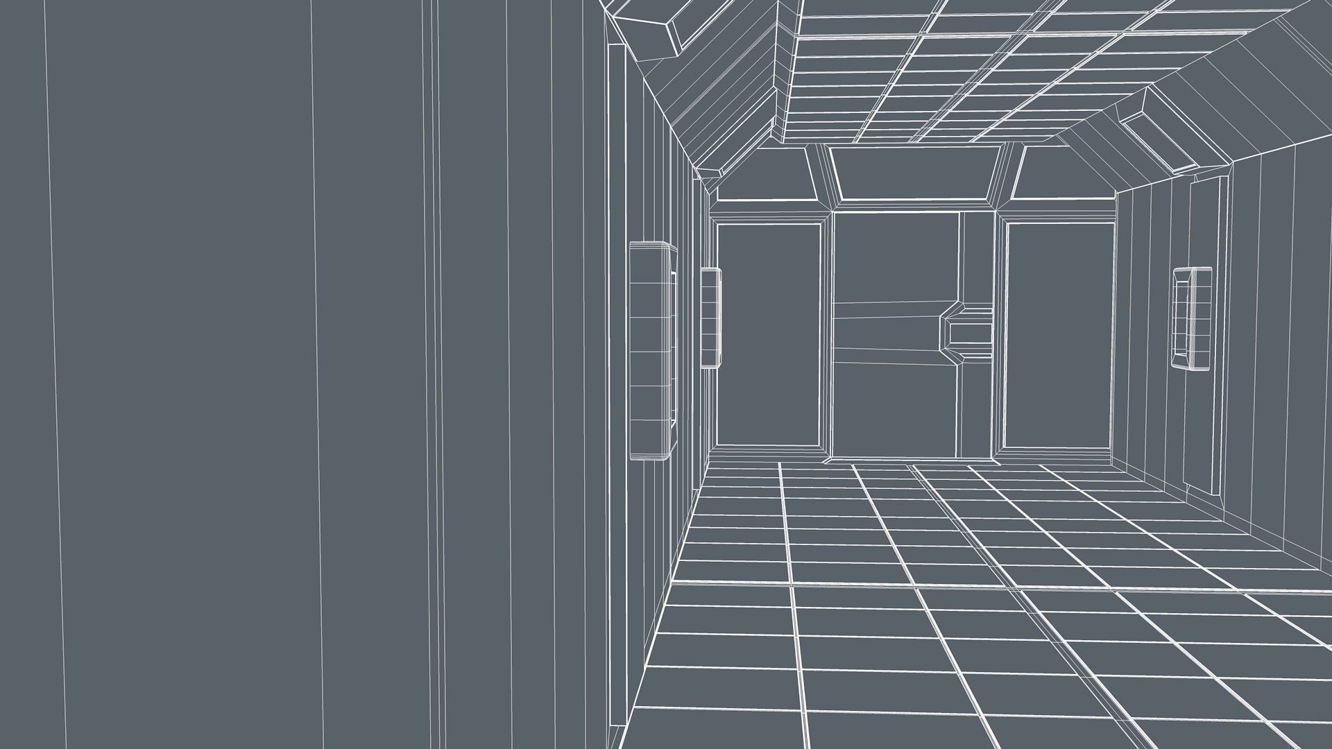 Sci Fi corridor 3D model_13