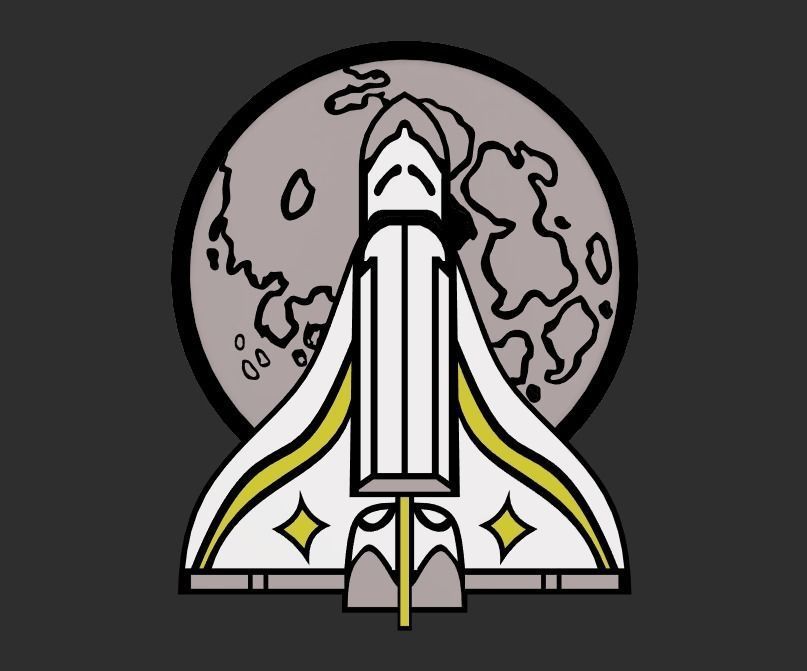 The Last of Us Part II - Ellie space shuttle backpack pin 3D print model_2