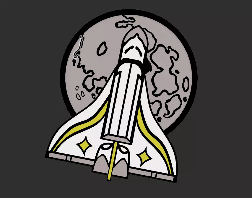 The Last of Us Part II - Ellie space shuttle backpack pin 3D print model_0