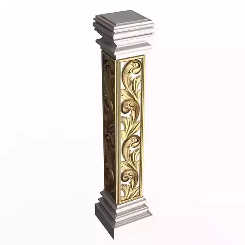 Stair Baluster 03 White