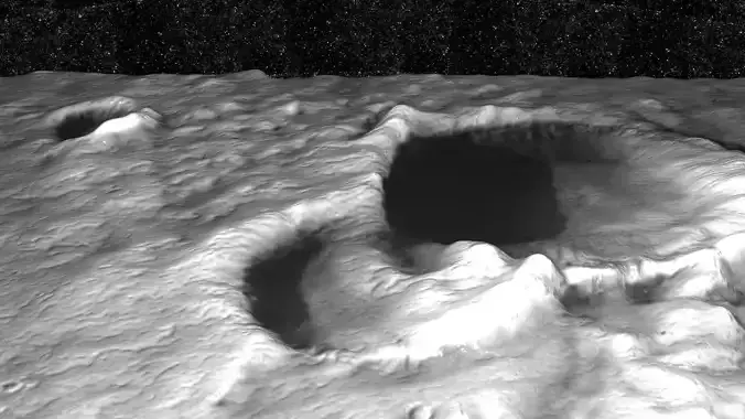 Themis Martian Crater 3D model
