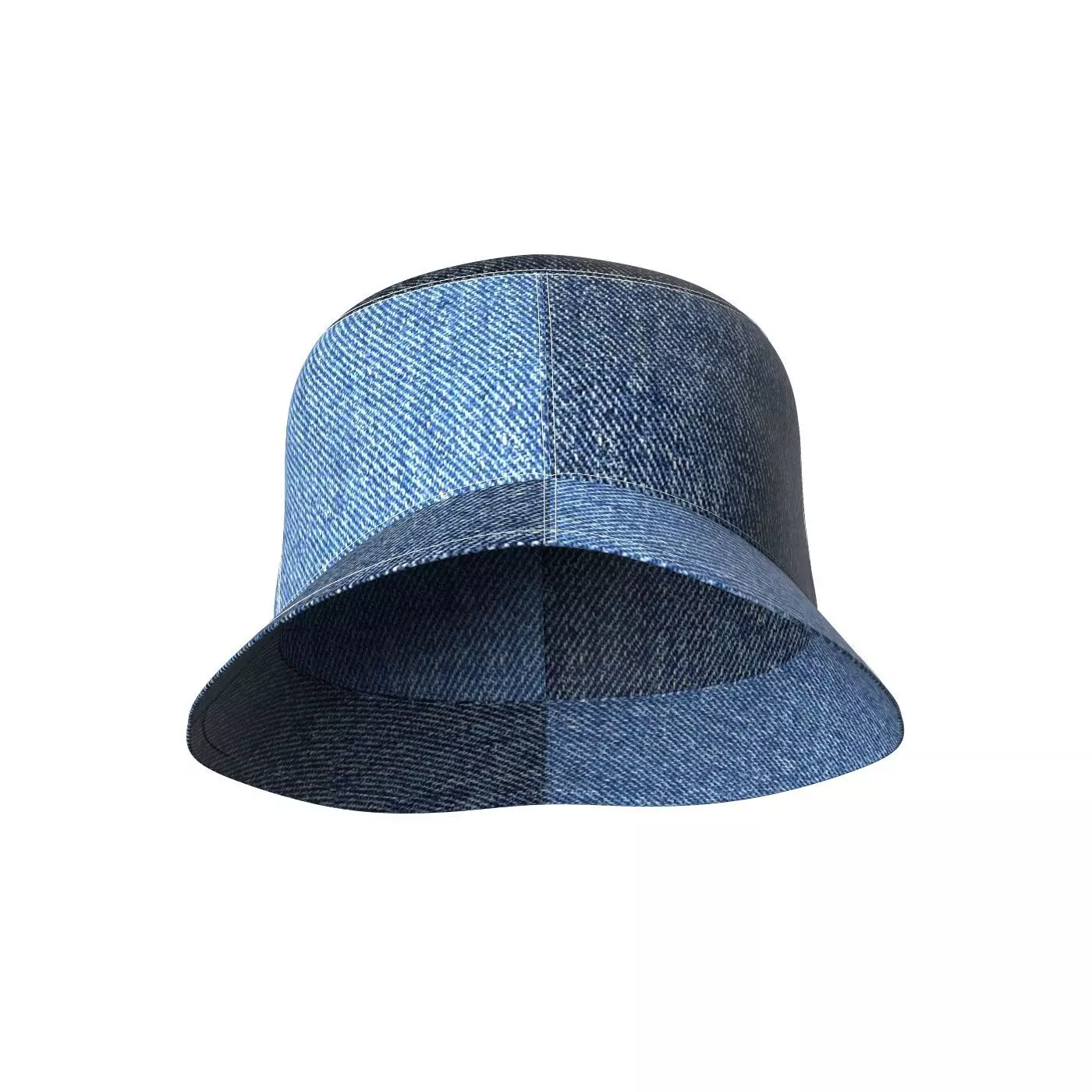 Denim Bucket Hat 3D model_0