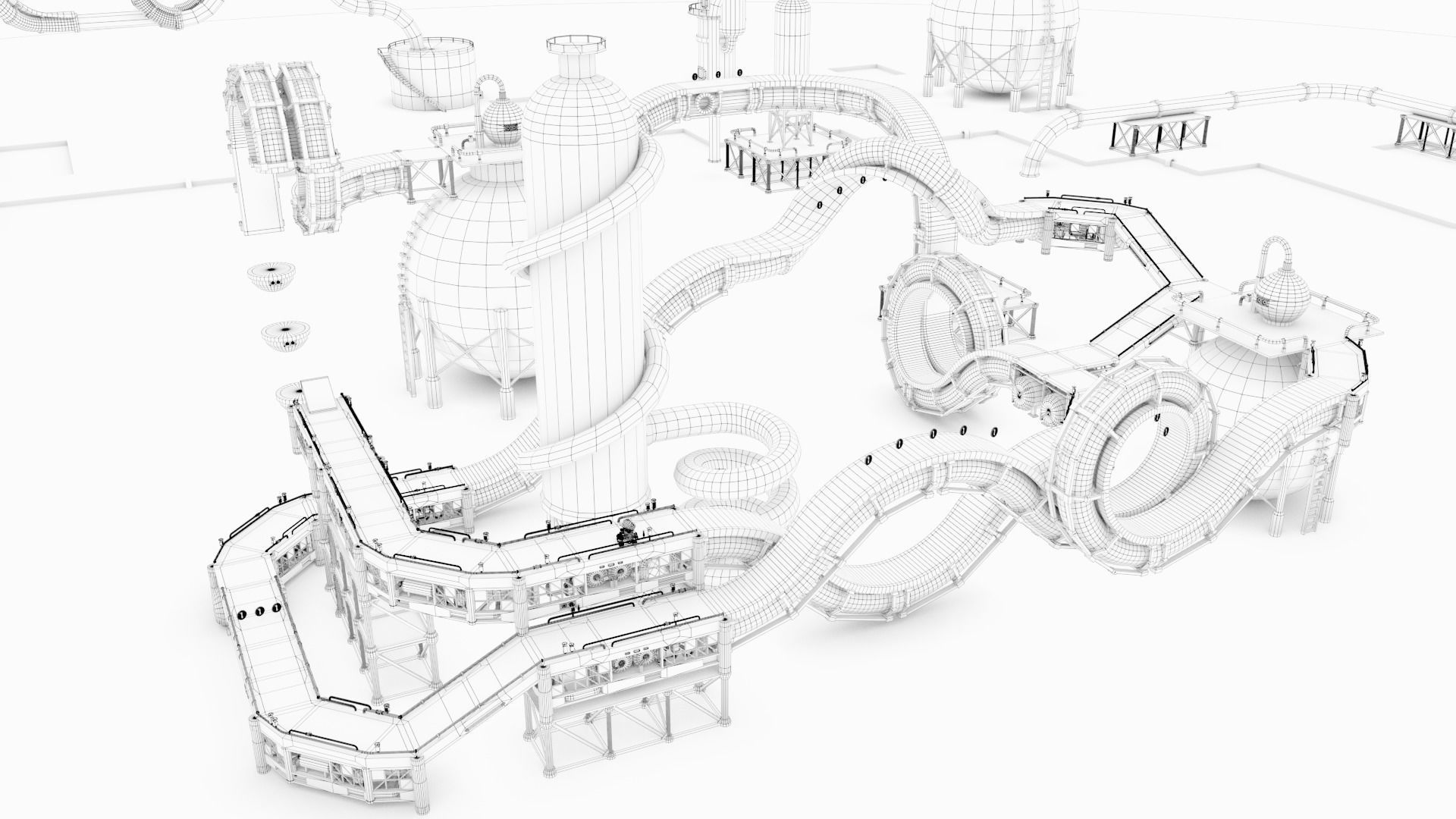 Pipe World -Modular Low-poly 3D model_12