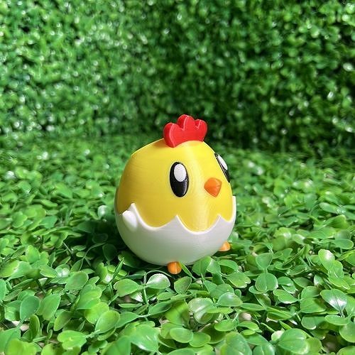 KAWAII CHICKEN PEN HOLDER - PLANT POT 3D print model