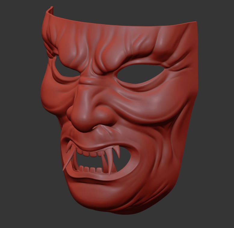 Ancient Sui Tang Dynasty Chinese Helmet and Demon Mask 3D print model_42