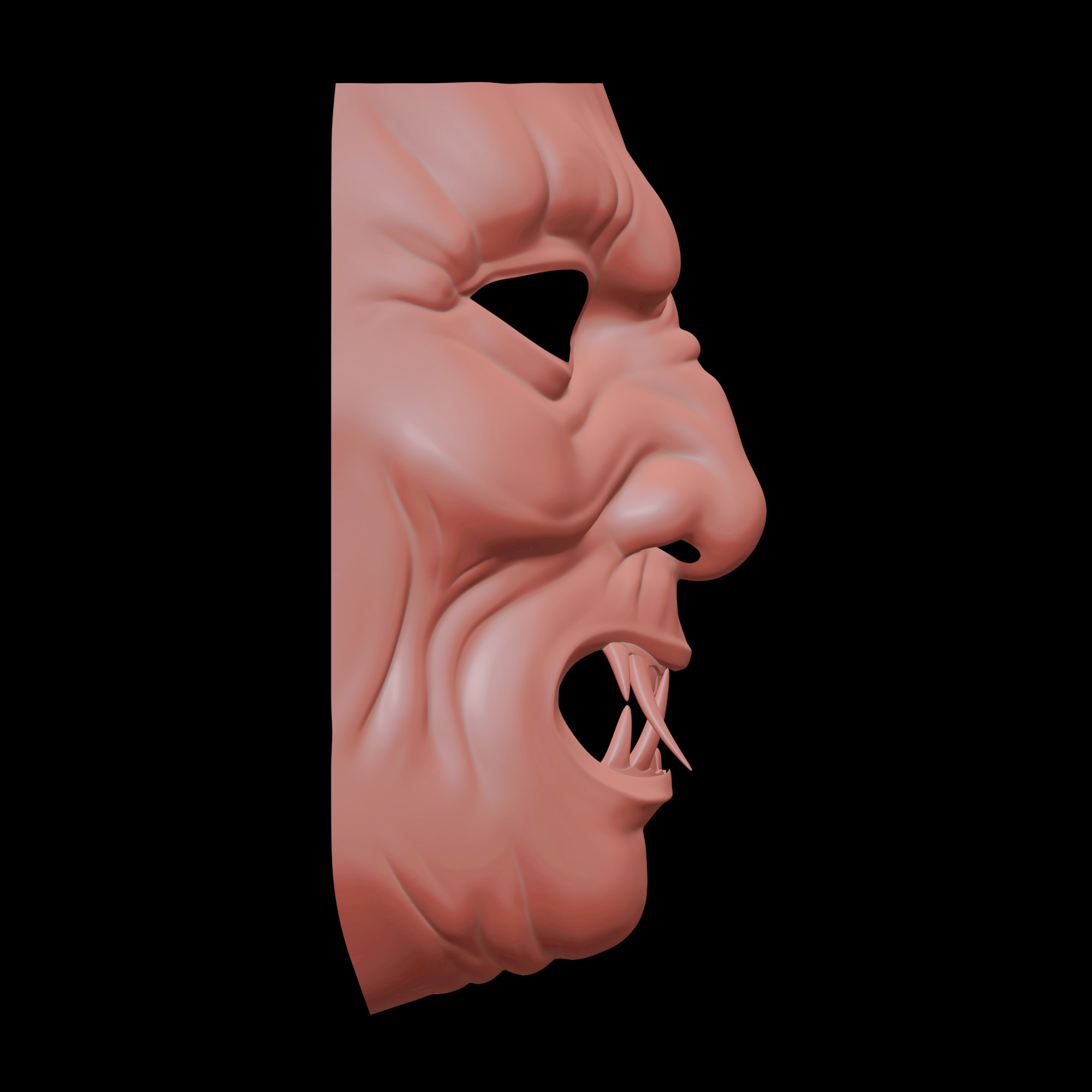 Ancient Sui Tang Dynasty Chinese Helmet and Demon Mask 3D print model_30