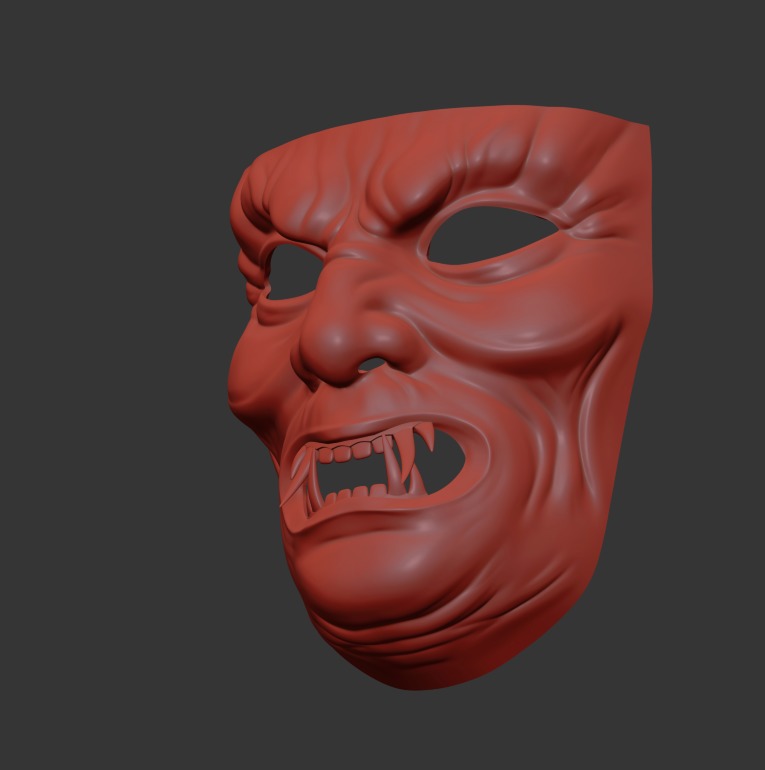 Ancient Sui Tang Dynasty Chinese Helmet and Demon Mask 3D print model_39