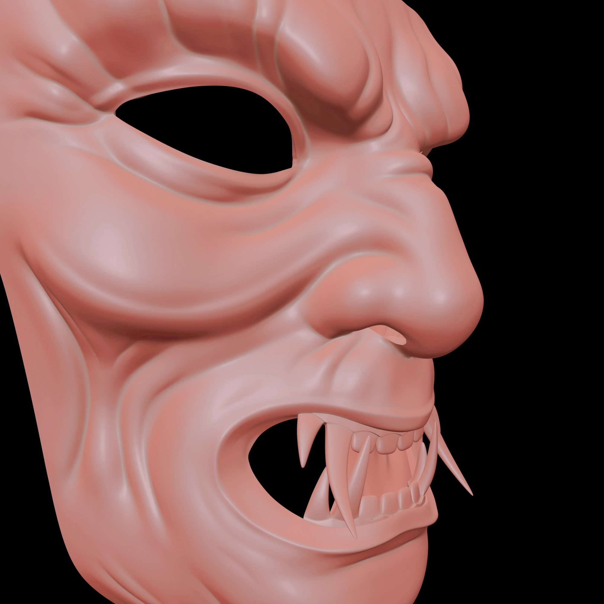 Ancient Sui Tang Dynasty Chinese Helmet and Demon Mask 3D print model_33