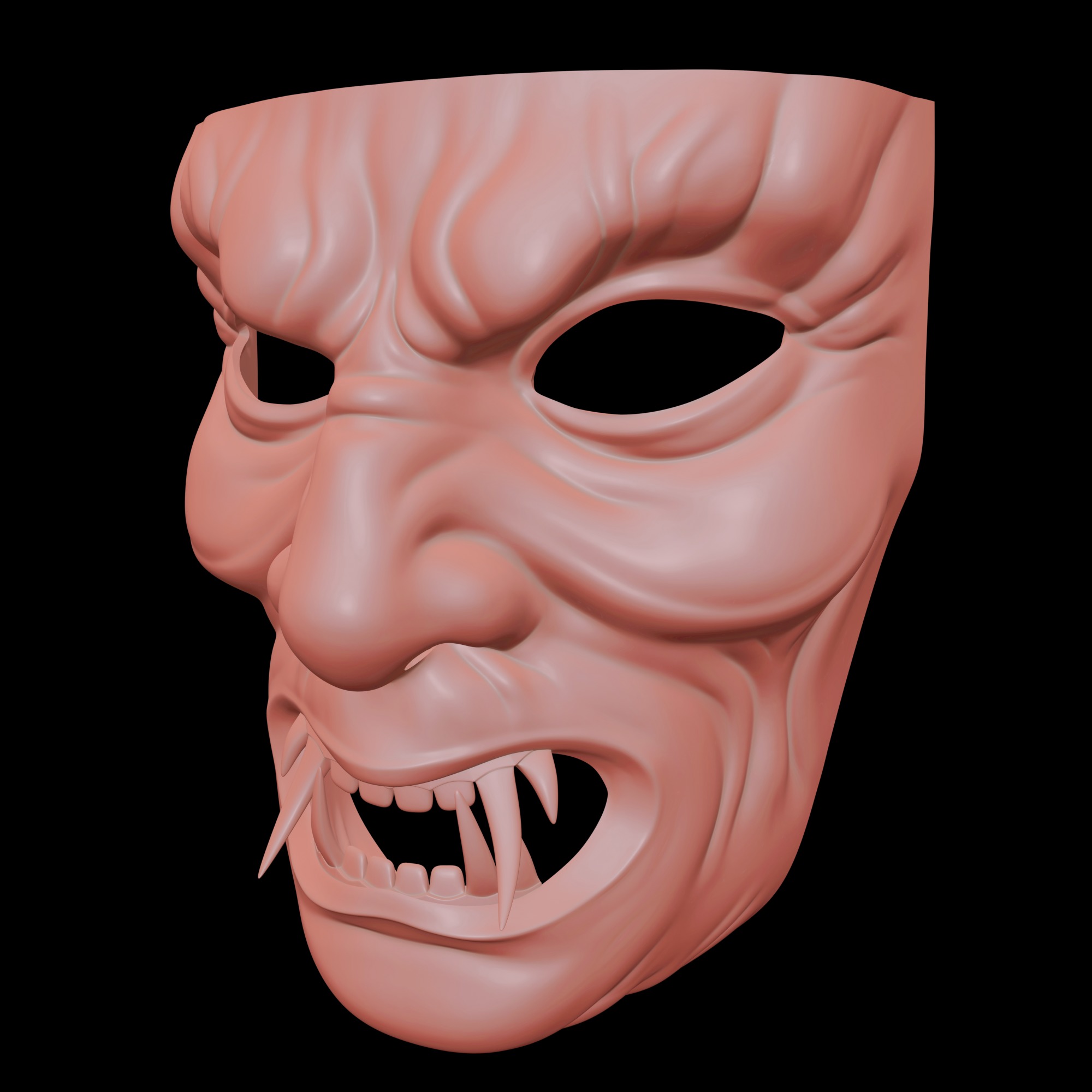 Ancient Sui Tang Dynasty Chinese Helmet and Demon Mask 3D print model_34