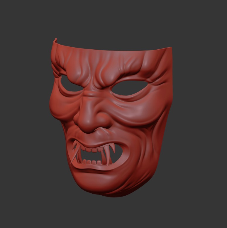 Ancient Sui Tang Dynasty Chinese Helmet and Demon Mask 3D print model_37