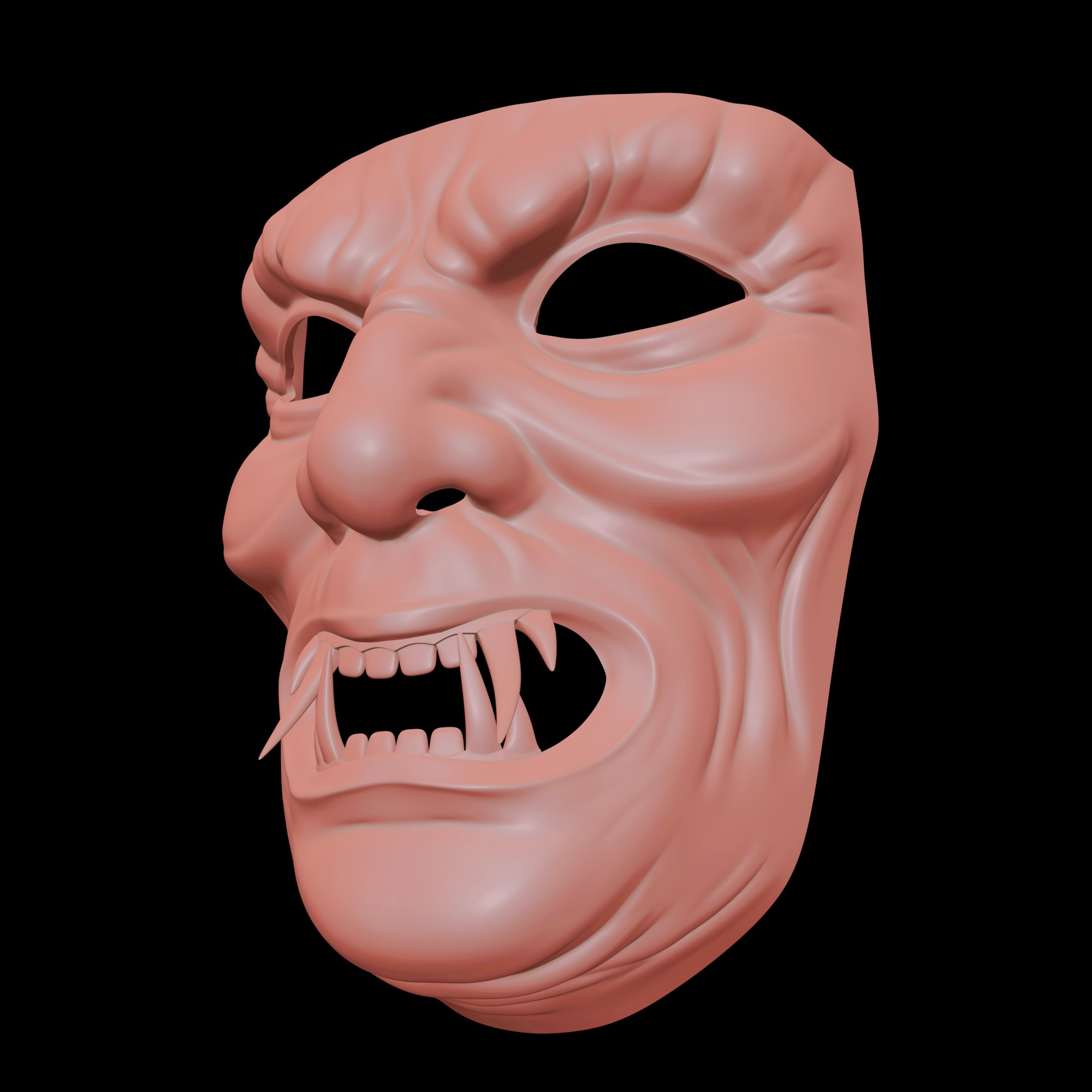 Ancient Sui Tang Dynasty Chinese Helmet and Demon Mask 3D print model_32