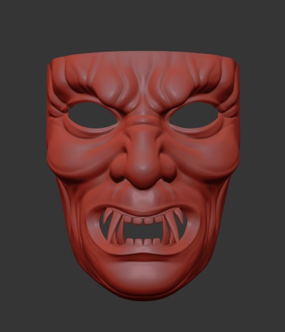 Ancient Sui Tang Dynasty Chinese Helmet and Demon Mask 3D print model_44