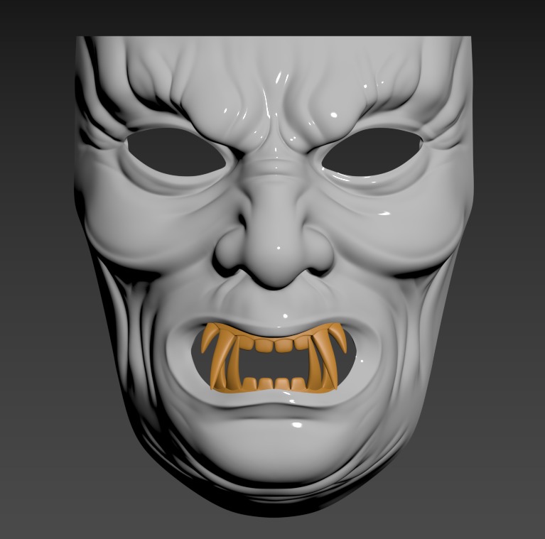 Ancient Sui Tang Dynasty Chinese Helmet and Demon Mask 3D print model_41