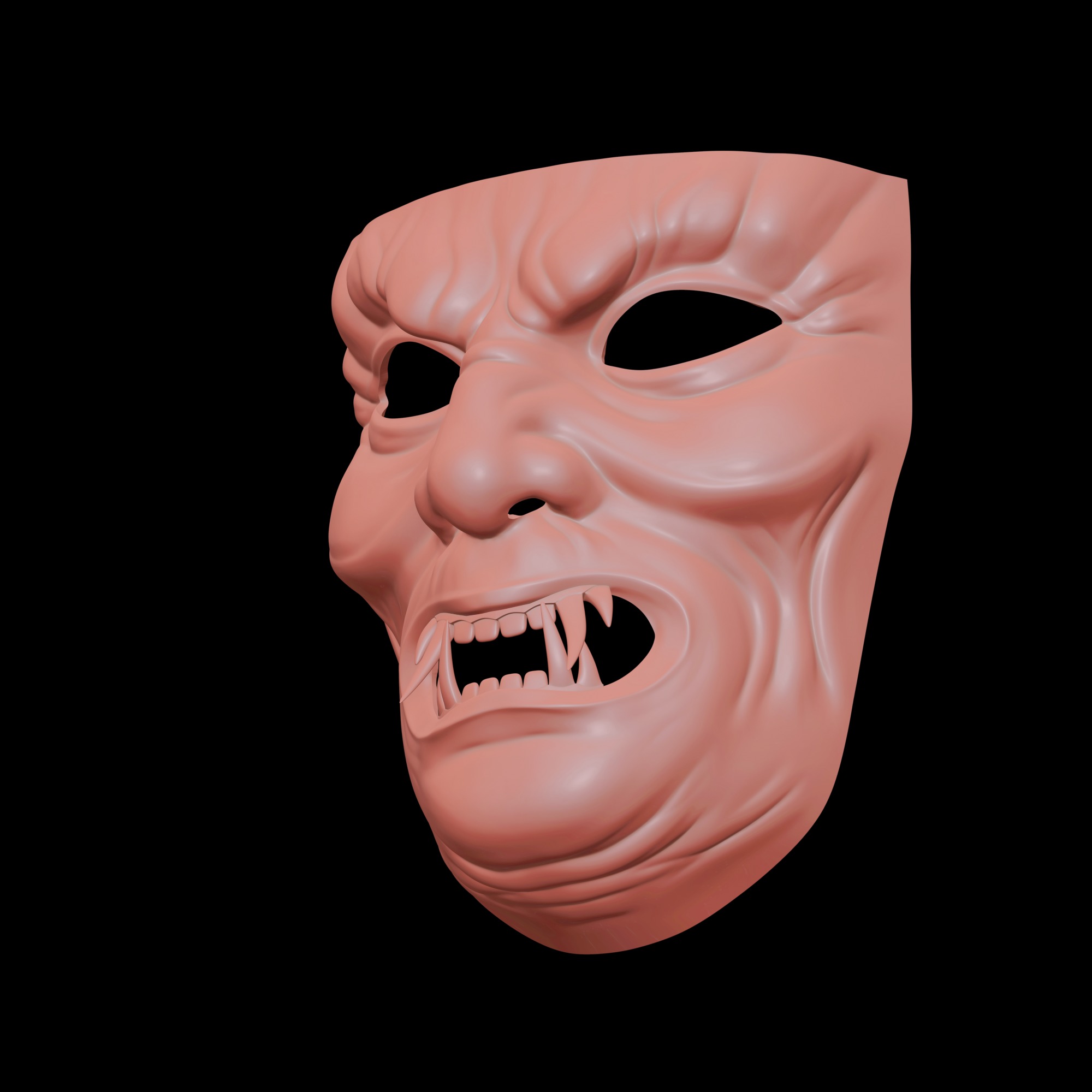 Ancient Sui Tang Dynasty Chinese Helmet and Demon Mask 3D print model_35